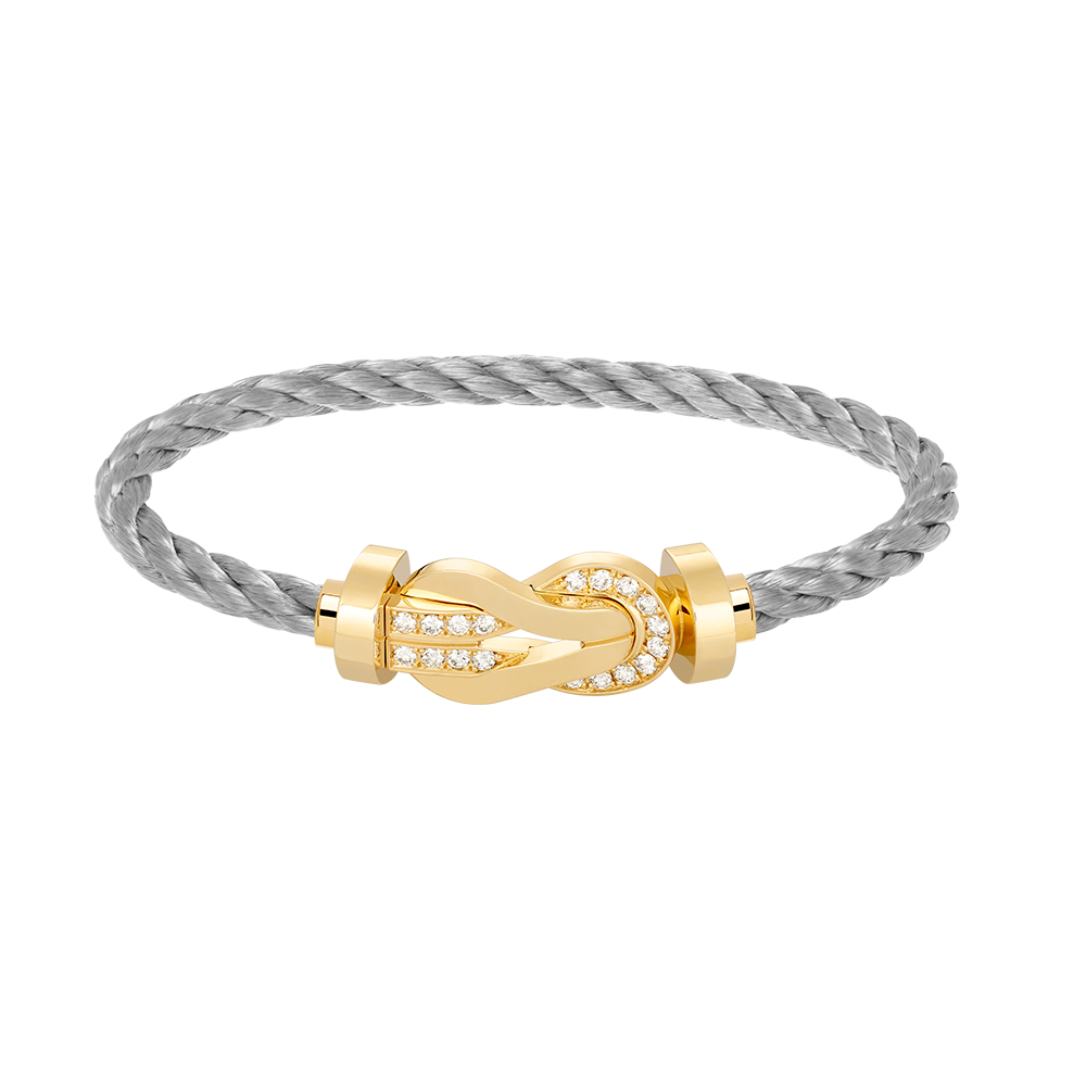 [Kincade Jewelrys]CHANCE LARGE 8 FIGURE BUCKLE HALF DIAMOND BRACELET GOLD