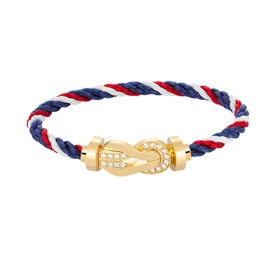 [Kincade Jewelrys] PULSERA GRANDE DE OCHO FIGURAS CON HEBILLA DE MEDIO DIAMANTES EN ORO