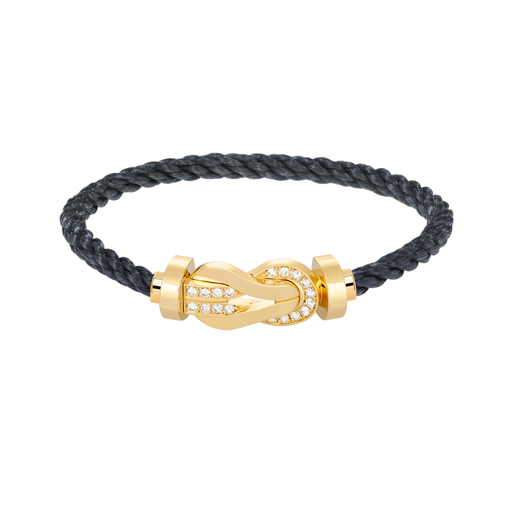 [Kincade Jewelrys]CHANCE LARGE 8 FIGURE BUCKLE HALF DIAMOND BRACELET GOLD