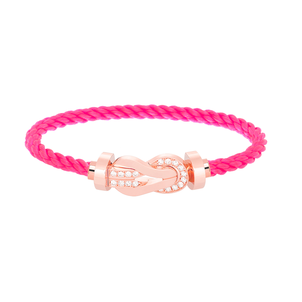 [Kincade Jewelrys]CHANCE LARGE 8 FIGURE BUCKLE HALF DIAMOND BRACELET ROSE GOLD
