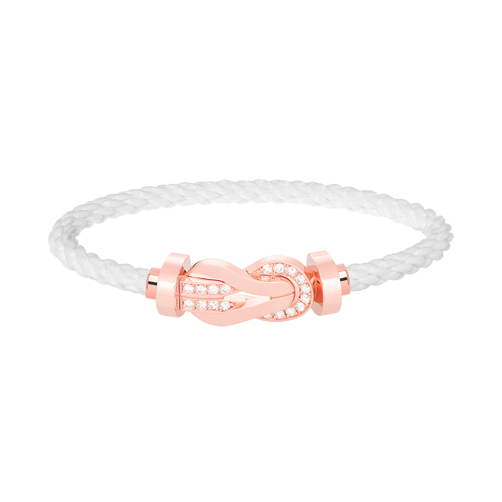 [Kincade Jewelrys]CHANCE LARGE 8 FIGURE BUCKLE HALF DIAMOND BRACELET ROSE GOLD
