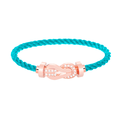 [Kincade Jewelrys]CHANCE LARGE 8 FIGURE BUCKLE HALF DIAMOND BRACELET ROSE GOLD