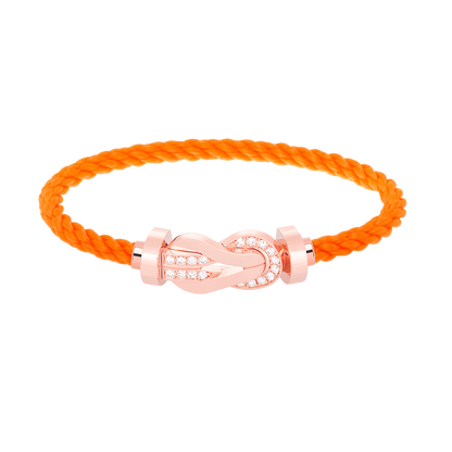 [Kincade Jewelrys]CHANCE LARGE 8 FIGURE BUCKLE HALF DIAMOND BRACELET ROSE GOLD
