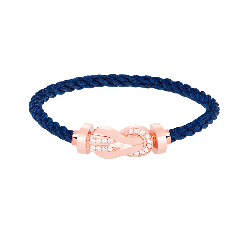 [Kincade Jewelrys]CHANCE LARGE 8 FIGURE BUCKLE HALF DIAMOND BRACELET ROSE GOLD