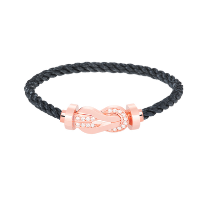 [Kincade Jewelrys]CHANCE LARGE 8 FIGURE BUCKLE HALF DIAMOND BRACELET ROSE GOLD