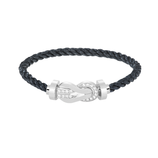 [Kincade Jewelrys] PULSERA GRANDE DE PLATA CON HEBILLA DE 8 FIGURAS Y MEDIO DIAMANTES