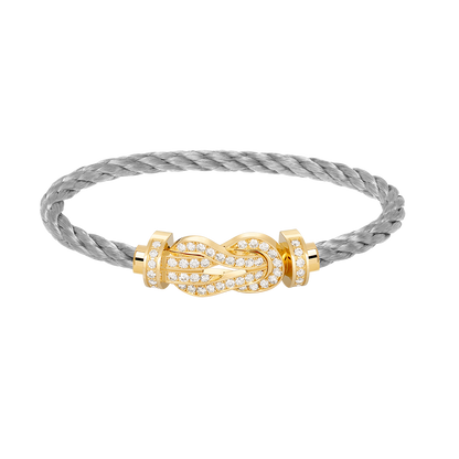 [Kincade Jewelrys]CHANCE LARGE 8 FIGURE BUCKLE FULLDIAMOND BRACELET GOLD