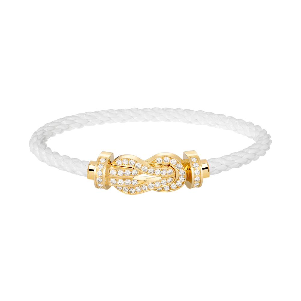 [Kincade Jewelrys]CHANCE LARGE 8 FIGURE BUCKLE FULLDIAMOND BRACELET GOLD