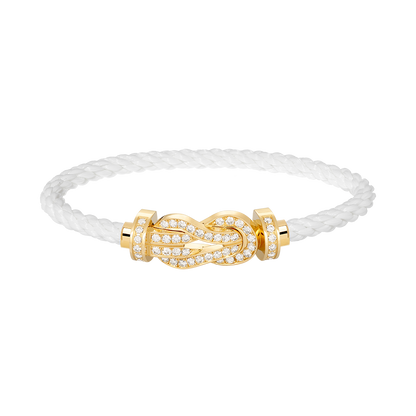[Kincade Jewelrys]CHANCE LARGE 8 FIGURE BUCKLE FULLDIAMOND BRACELET GOLD