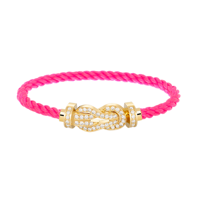 [Kincade Jewelrys]CHANCE LARGE 8 FIGURE BUCKLE FULLDIAMOND BRACELET GOLD