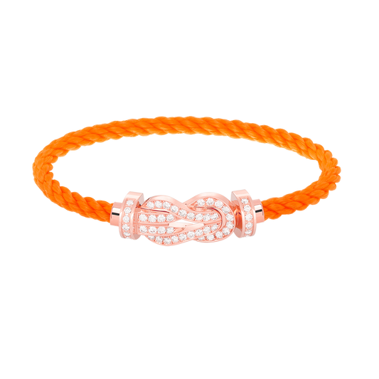 [Kincade Jewelrys] PULSERA CHANCE GRANDE CON HEBILLA DE 8 FIGURAS Y DIAMANTES COMPLETOS EN ORO ROSA