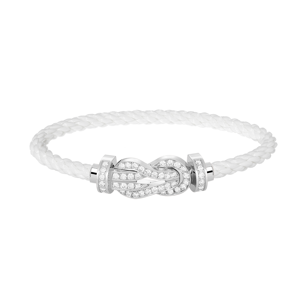 [Kincade Jewelrys]CHANCE LARGE 8 FIGURE BUCKLE FULL DIAMOND BRACELET SILVER