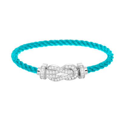 [Kincade Jewelrys]CHANCE LARGE 8 FIGURE BUCKLE FULL DIAMOND BRACELET SILVER