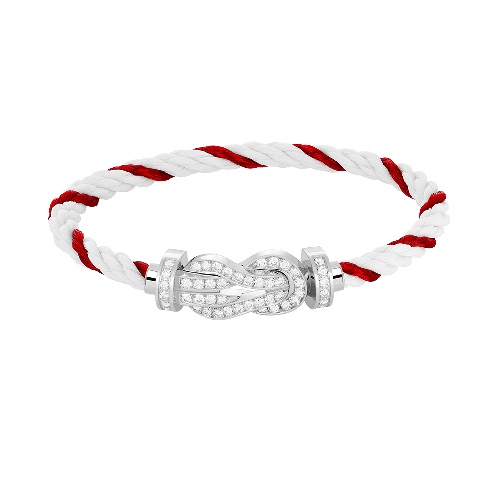 [Kincade Jewelrys]CHANCE LARGE 8 FIGURE BUCKLE FULL DIAMOND BRACELET SILVER