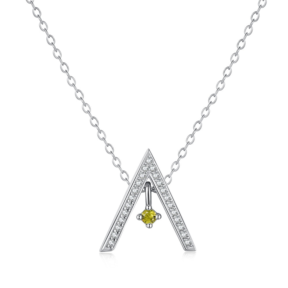 [Kincade Jewelrys] Collier scintillant en forme de « A »