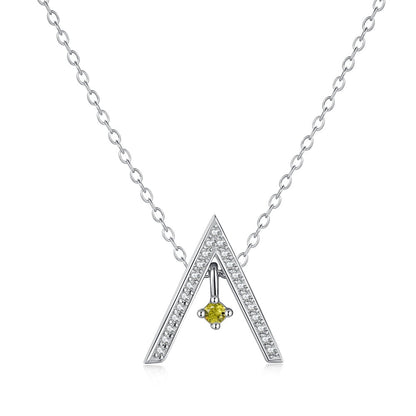 [Kincade Jewelrys] Collier scintillant en forme de « A »