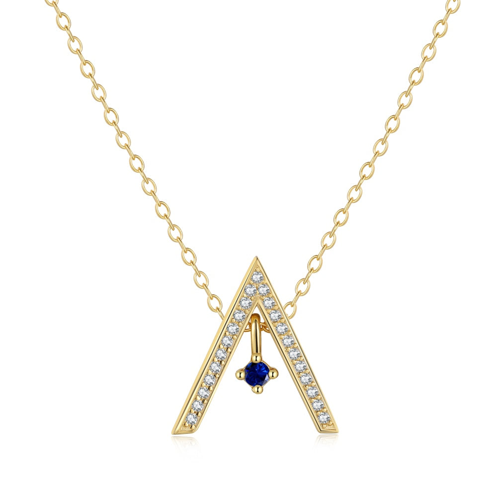 [Kincade Jewelrys] Collier scintillant en forme de « A »