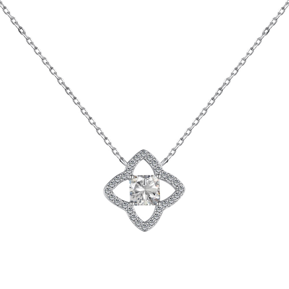 [Kincade Jewelry] Collier exquis en forme de fleur taille princesse