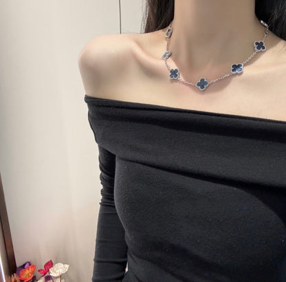 [Kincade Jewelrys] COLLIER À PIERRES BIDE À 10 MOTIFS DE TRÈFLE