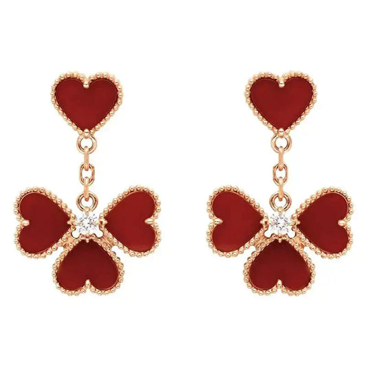 [Kincade Jewelrys]Boucles d'oreilles en cornaline et mélilot