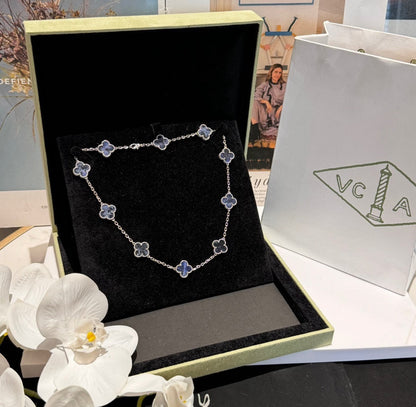 [Kincade Jewelrys] COLLIER À PIERRES BIDE À 10 MOTIFS DE TRÈFLE