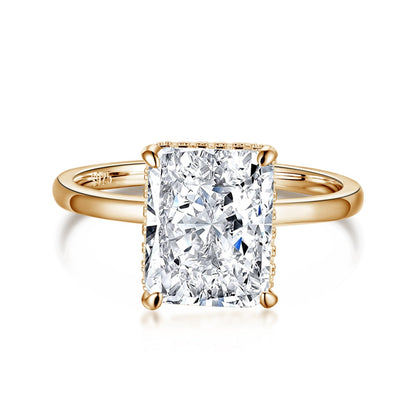 [Kincade Jewelry] Bague de banquet ornée de 4,0 carats, taille radiand enchanteresse