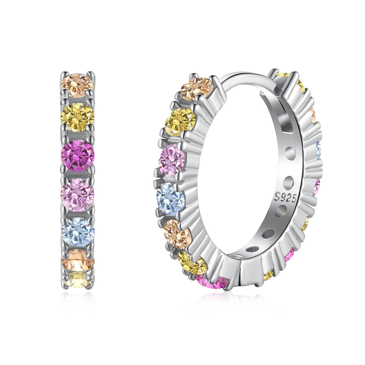 [Kincade Jewelrys] Boucles d'oreilles rondes colorées et éclatantes