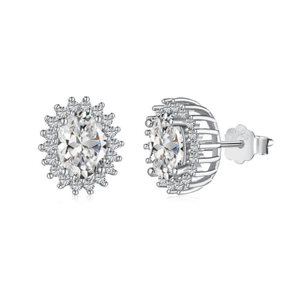 [Kincade Jewelry] Boucles d'oreilles délicates à coupe ovale radiante pour le quotidien