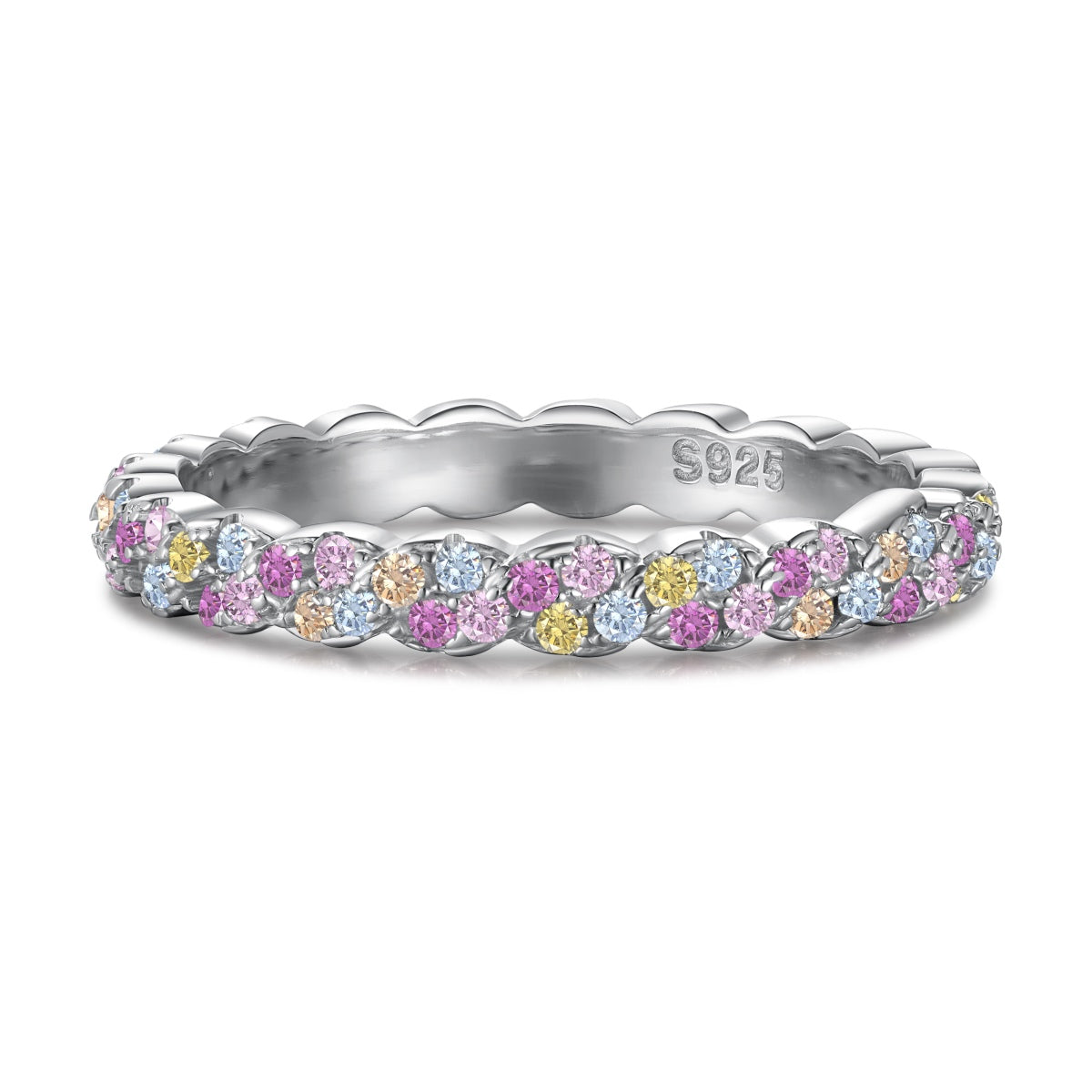 [Kincade Jewelrys]Dainty Ebullient Round Cut Daily Ring