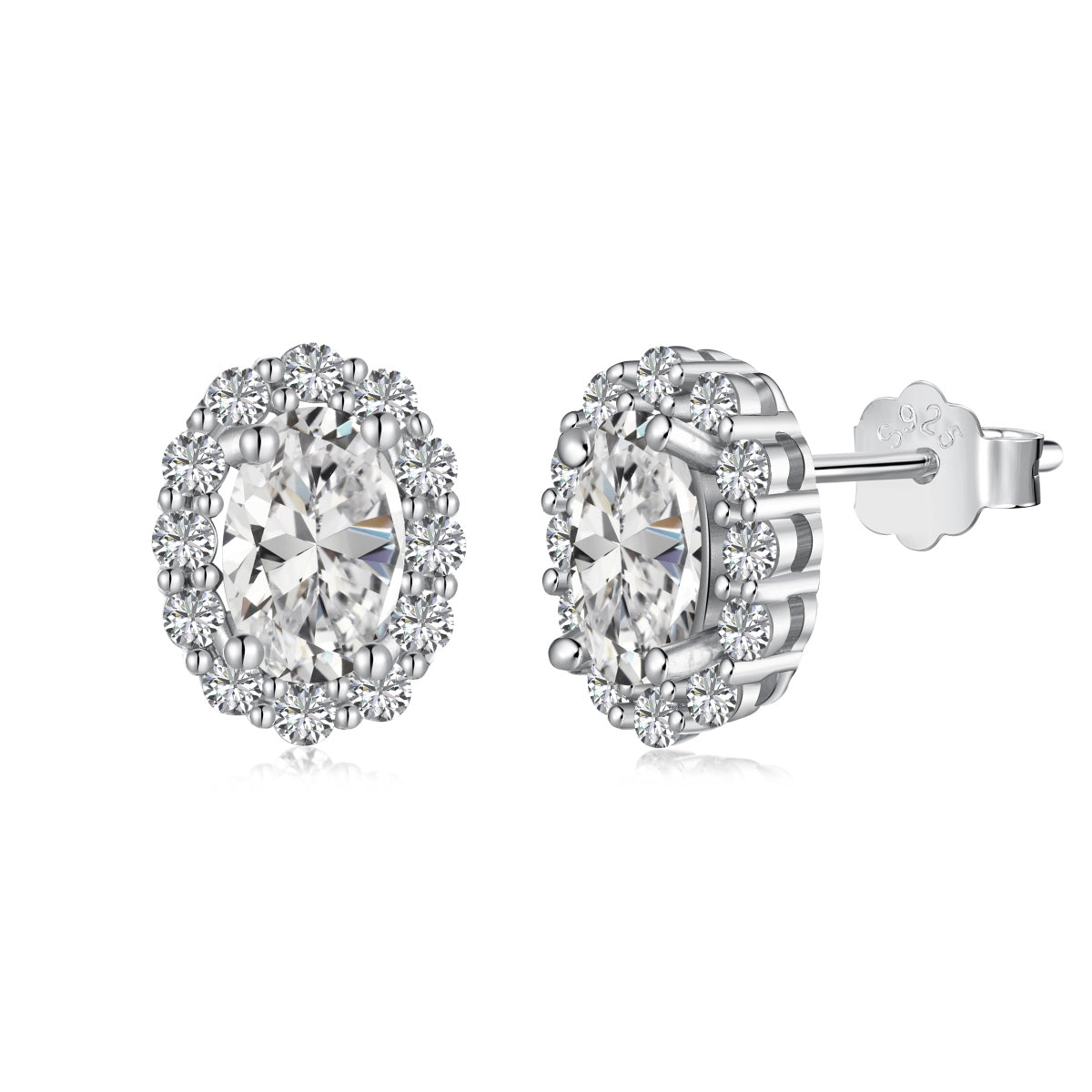[Kincade Jewelrys] Boucles d'oreilles quotidiennes délicates et uniques à coupe ovale