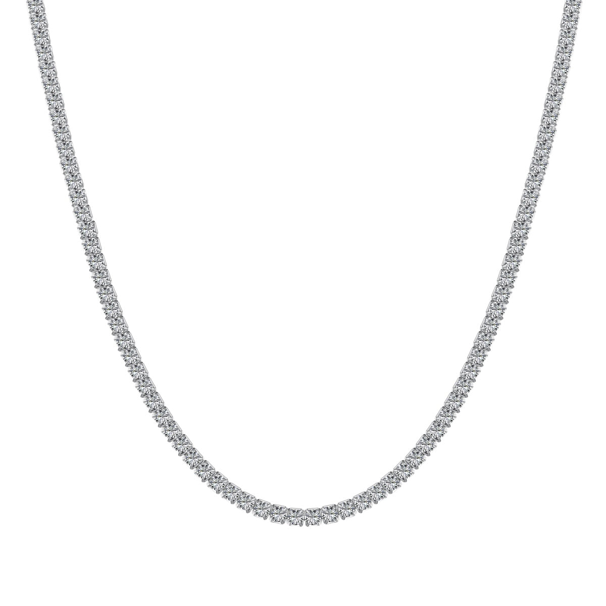 [Kincade Jewelrys] Collier tennis délicat de forme ronde