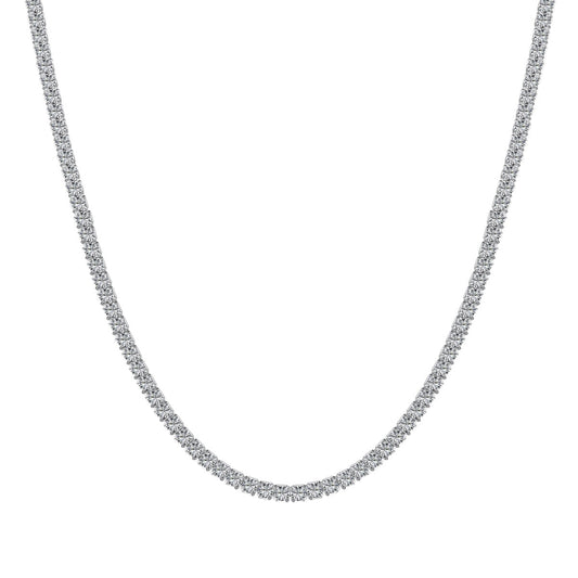 [Joyería Kincade]Delicado collar de tenis redondo