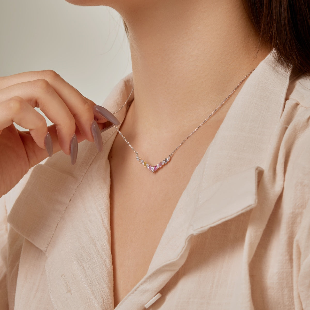 [Kincade Jewelrys] Collier arc-en-ciel éblouissant