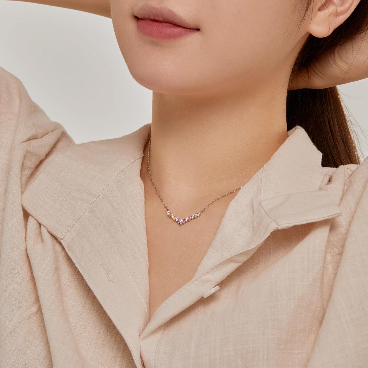 [Kincade Jewelrys] Collier arc-en-ciel éblouissant