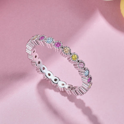 [Kincade Jewelrys]Unique Scintillating Round Cut Daily Ring