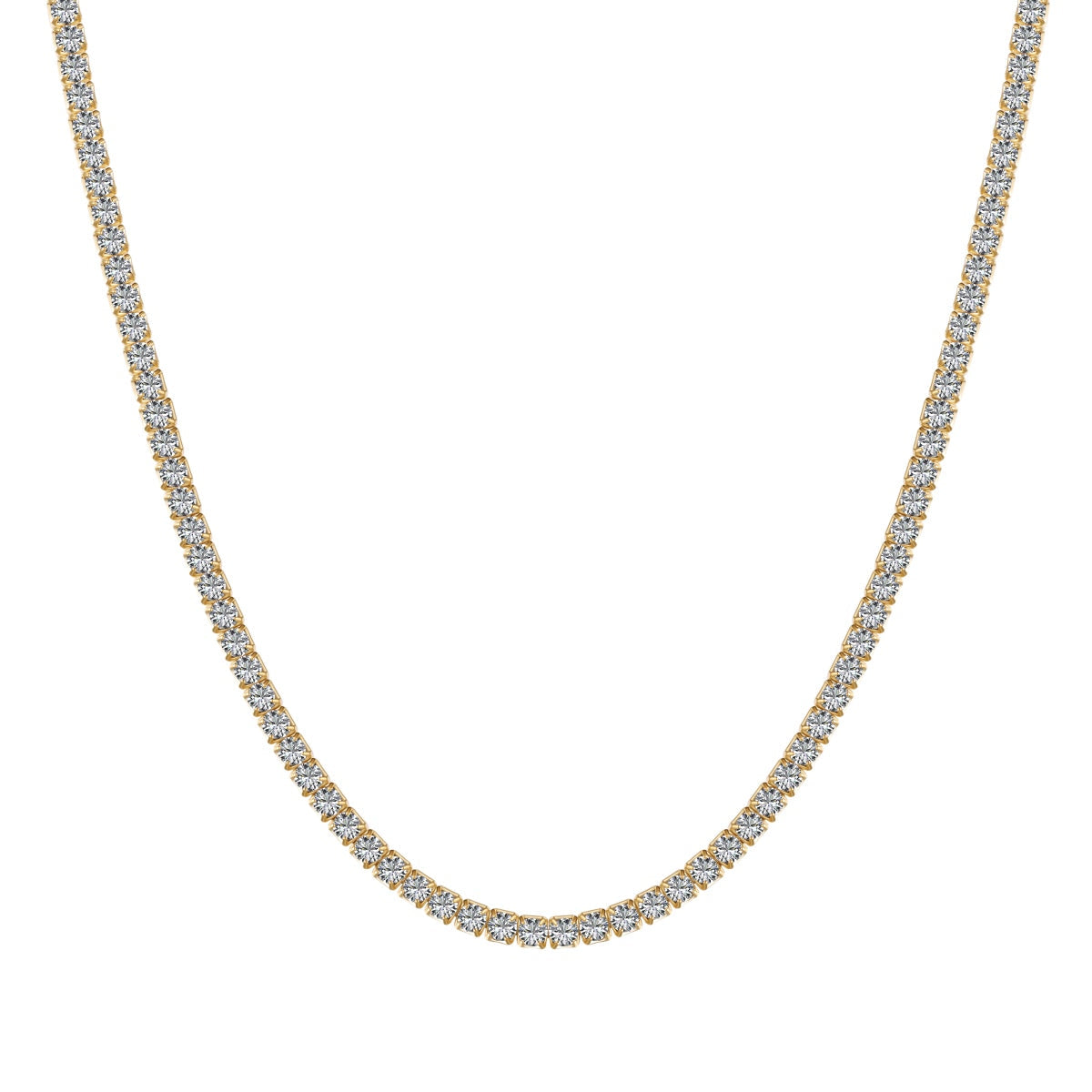 [Kincade Jewelrys] Collier tennis délicat de forme ronde