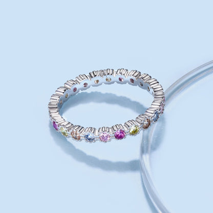 [Kincade Jewelrys] Bague de fête ronde colorée exquise