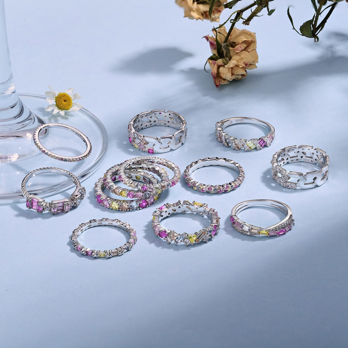 [Kincade Jewelrys] Bague de fête ronde colorée exquise