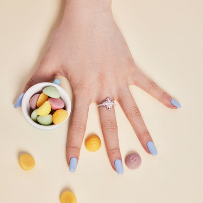 [Kincade Jewelry] Bague de banquet luxueuse en forme de fleur colorée