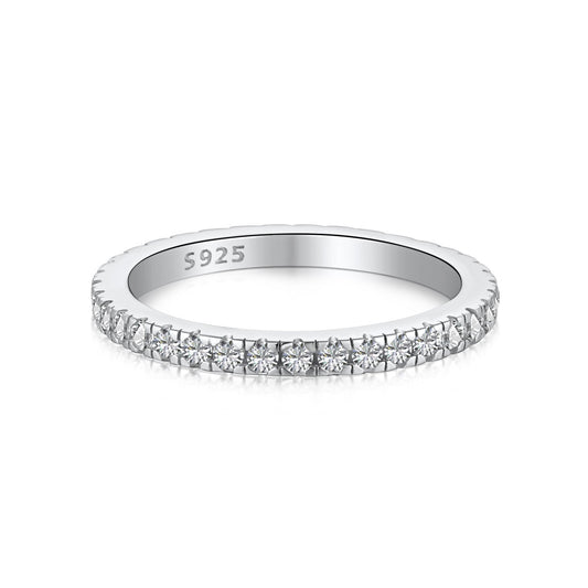 [Joyas Kincade] Anillo diario delicado y brillante con corte redondo