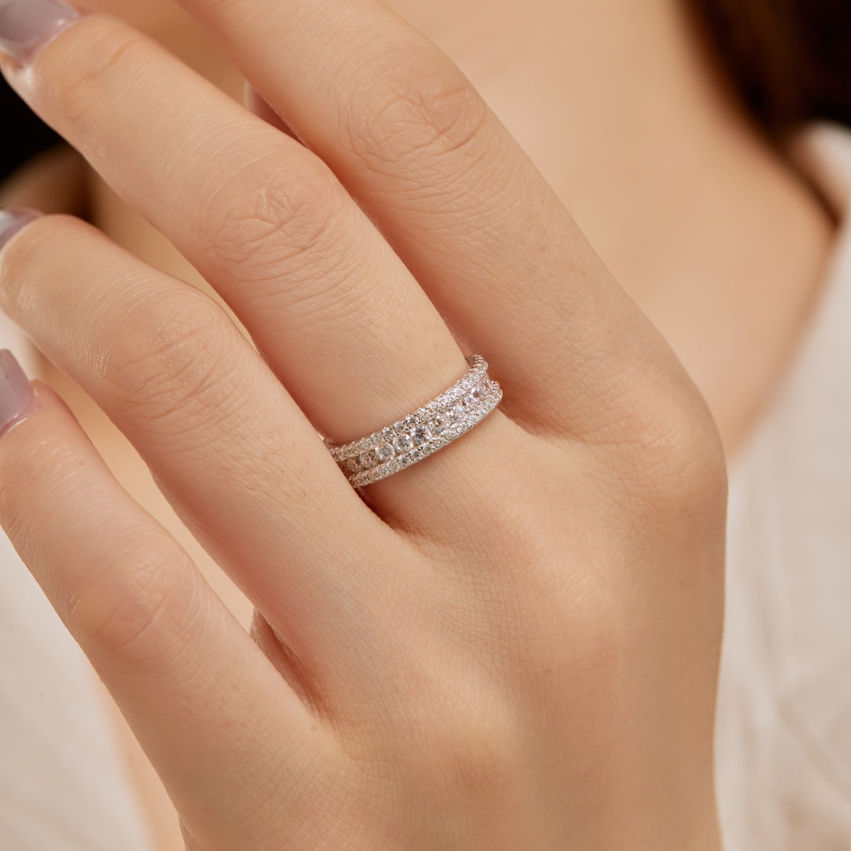 [Kincade Jewelrys]Delicate Colorful Round Cut Daily Ring