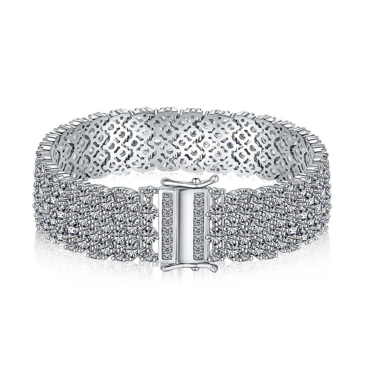 [Kincade Jewelrys] Bracelet de fête élégant et orné de coupe ronde
