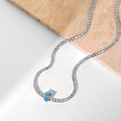 [Kincade Jewelrys] Collier tennis unique taille poire de 1,0 carat