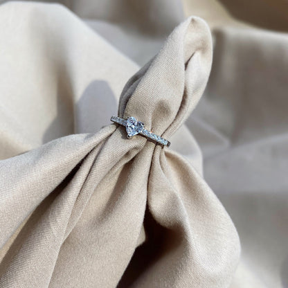 [Kincade Jewelrys] Bague d'amour en forme de cœur de 0,5 carat, charmante et éternelle