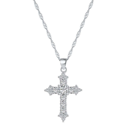 [Joyas Kincade]Delicado collar con forma de cruz