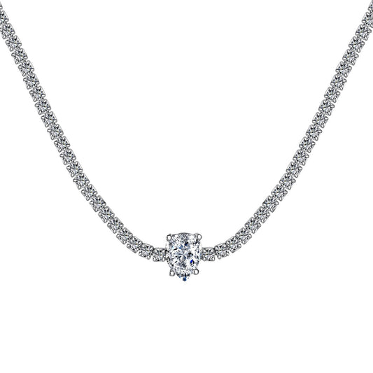 [Kincade Jewelrys] Collier tennis unique taille poire de 1,0 carat