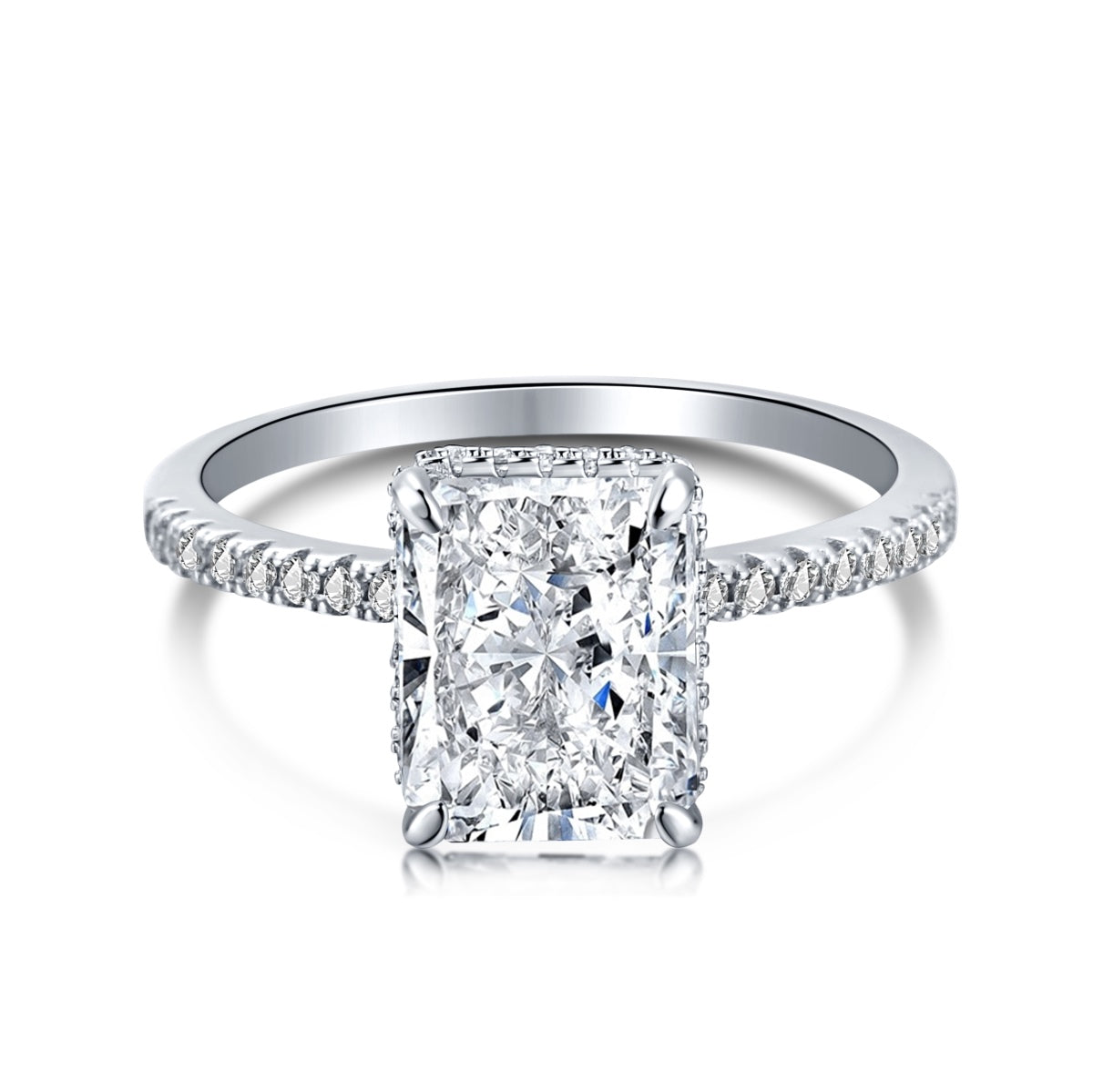 [Kincade Jewelry] Bague de fiançailles luxueuse de 4,0 carats