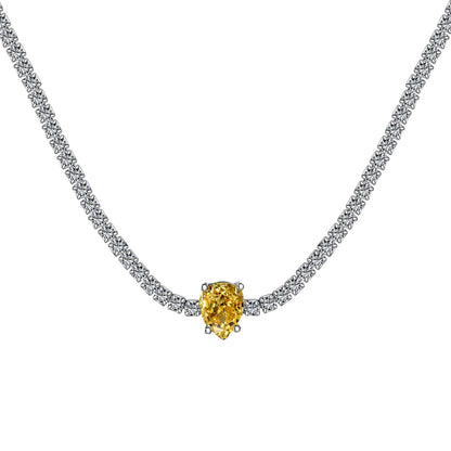[Kincade Jewelrys] Collier tennis unique taille poire de 1,0 carat