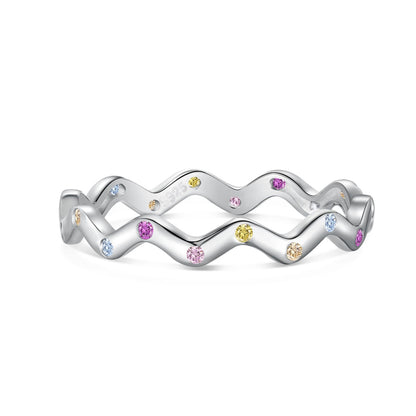 [Kincade Jewelrys] Bague de tous les jours à taille ronde et vibrante