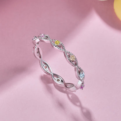 [Kincade Jewelrys] Bague élégante et énergique à taille ronde pour tous les jours